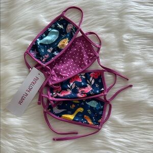 NWT Girl’s Penelope Plumm Non-Medical Face Mask Set of 4 Adjustable Washable